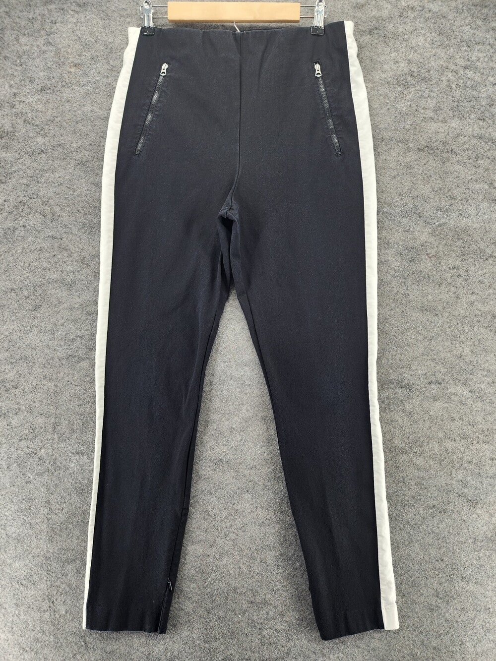 Rag Bone Pants Womens 12 Black Tapered Ankle Zip